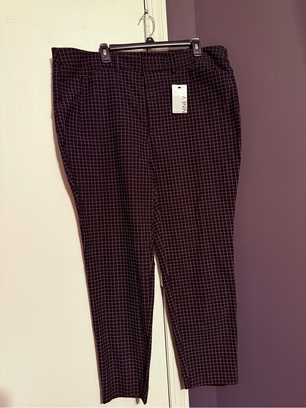 Nine West Women’s Black Grid Stretch Pants